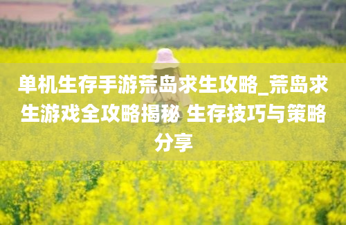 单机生存手游荒岛求生攻略_荒岛求生游戏全攻略揭秘 生存技巧与策略分享