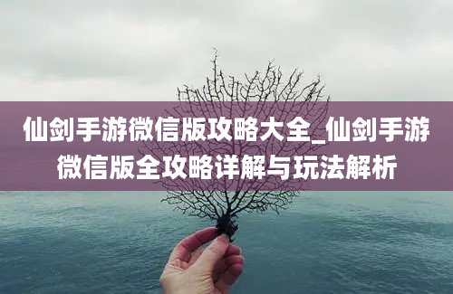 仙剑手游微信版攻略大全_仙剑手游微信版全攻略详解与玩法解析