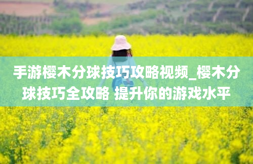 手游樱木分球技巧攻略视频_樱木分球技巧全攻略 提升你的游戏水平