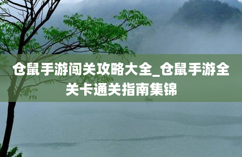 仓鼠手游闯关攻略大全_仓鼠手游全关卡通关指南集锦