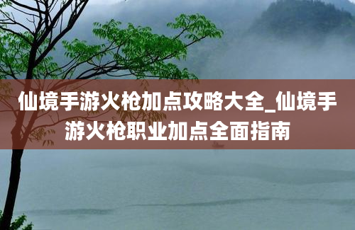 仙境手游火枪加点攻略大全_仙境手游火枪职业加点全面指南