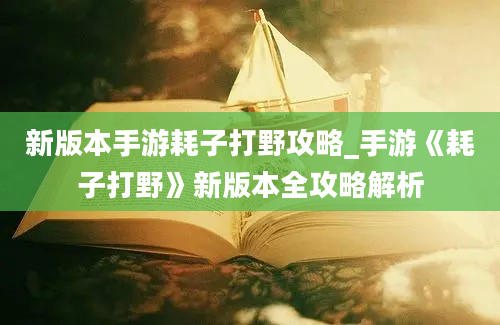 新版本手游耗子打野攻略_手游《耗子打野》新版本全攻略解析