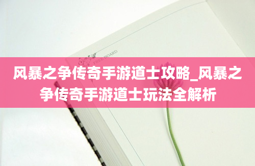 风暴之争传奇手游道士攻略_风暴之争传奇手游道士玩法全解析