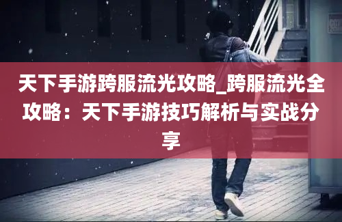 天下手游跨服流光攻略_跨服流光全攻略：天下手游技巧解析与实战分享