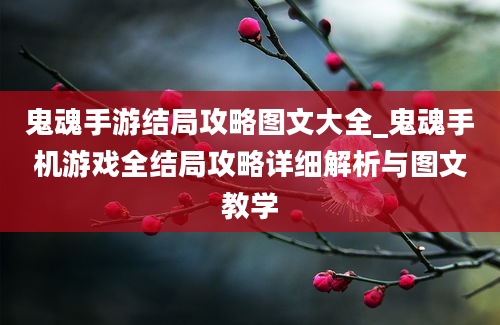 鬼魂手游结局攻略图文大全_鬼魂手机游戏全结局攻略详细解析与图文教学