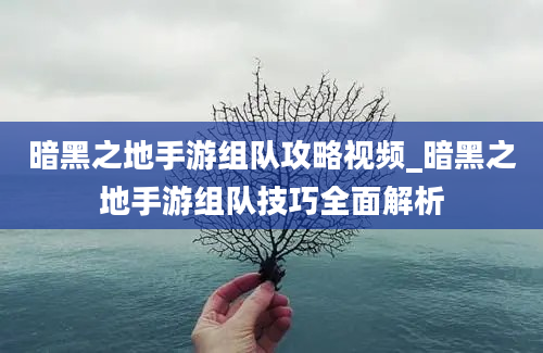 暗黑之地手游组队攻略视频_暗黑之地手游组队技巧全面解析