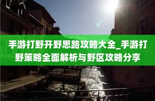 手游打野开野思路攻略大全_手游打野策略全面解析与野区攻略分享