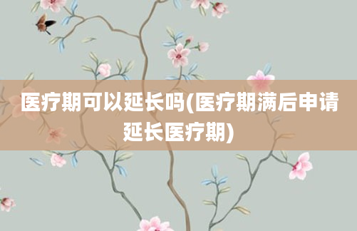 医疗期可以延长吗(医疗期满后申请延长医疗期)