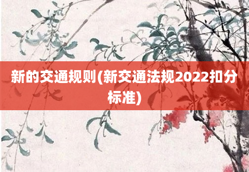 新的交通规则(新交通法规2022扣分标准)