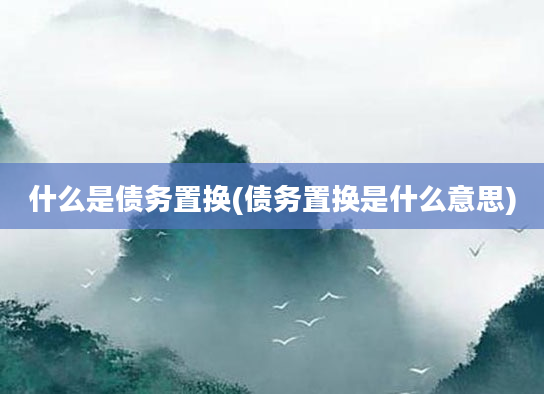 什么是债务置换(债务置换是什么意思)