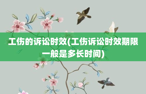 工伤的诉讼时效(工伤诉讼时效期限一般是多长时间)