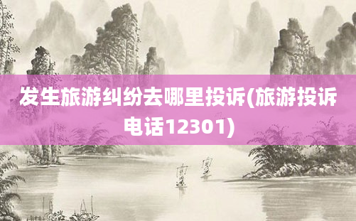 发生旅游纠纷去哪里投诉(旅游投诉电话12301)