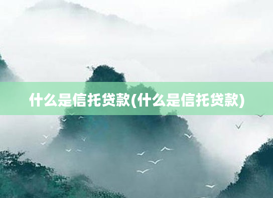 什么是信托贷款(什么是信托贷款)