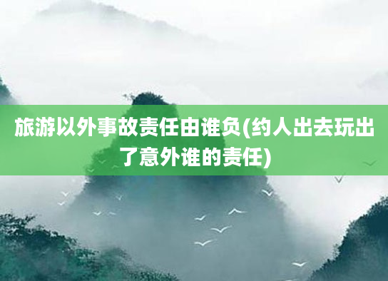 旅游以外事故责任由谁负(约人出去玩出了意外谁的责任)