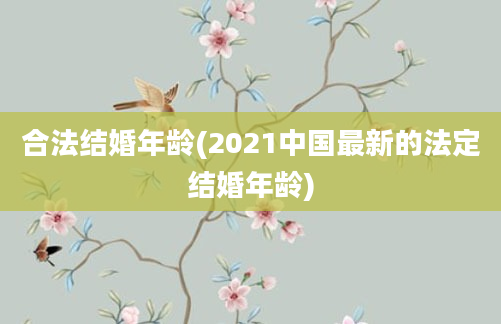 合法结婚年龄(2021中国最新的法定结婚年龄)