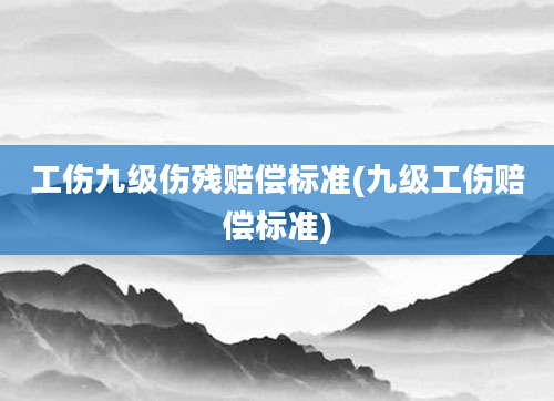 工伤九级伤残赔偿标准(九级工伤赔偿标准)