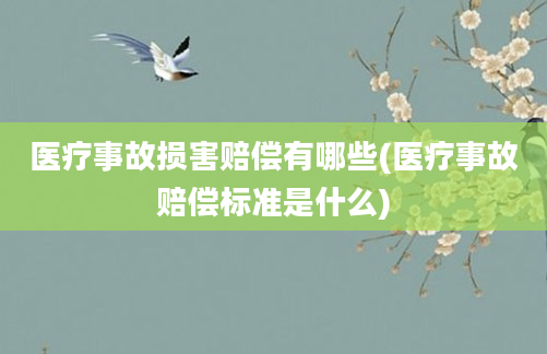 医疗事故损害赔偿有哪些(医疗事故赔偿标准是什么)