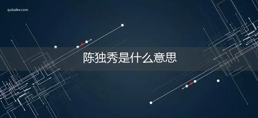 关于陈独秀网络流行语的信息